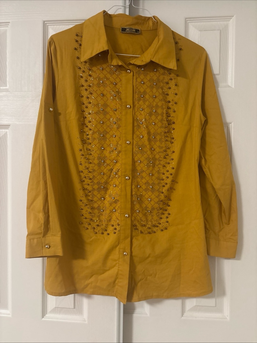 Bejeweled Mustard Maxi Dress - Unbranded